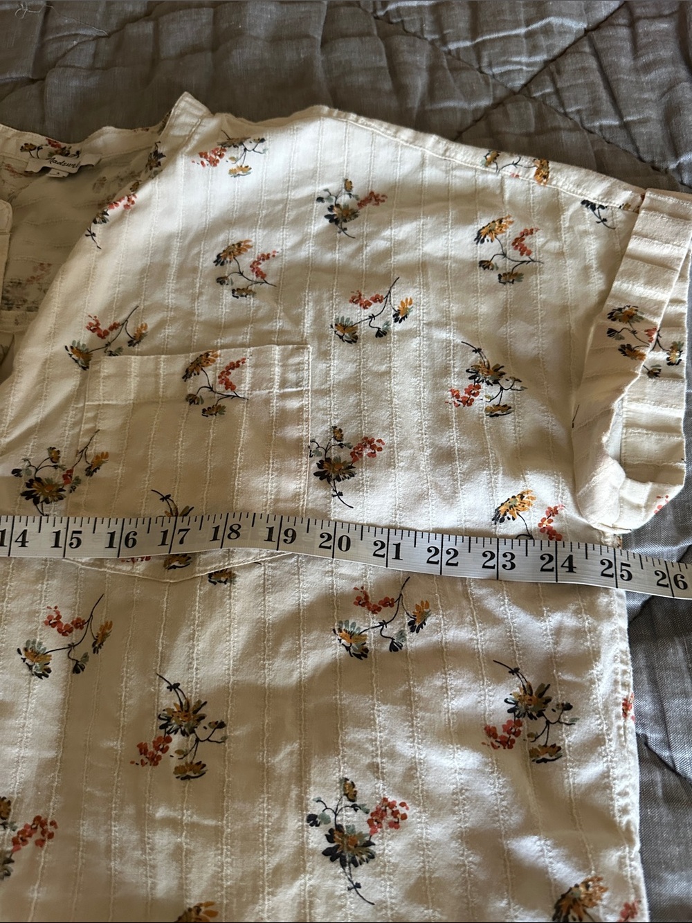 Madewell Bower Popover Shirt in Marseille Daisies Size L - Picture 6 of 13